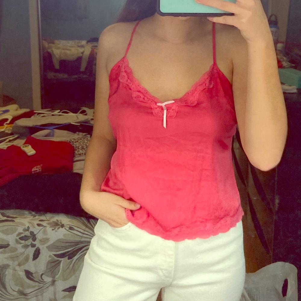 Silky pajama top